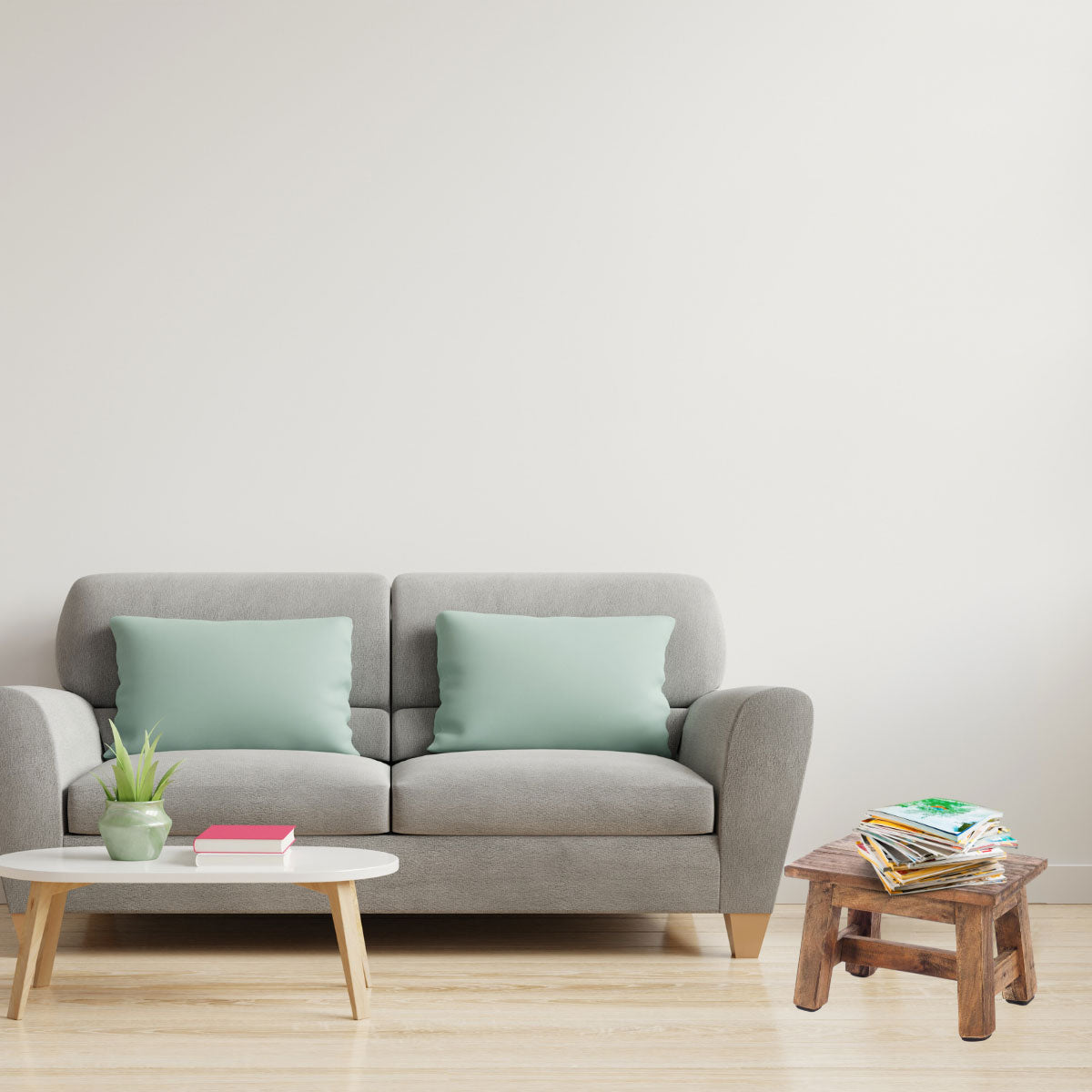 LS-LebenStil Möbel & Wohnen Fußhocker Holz Braun 30cm