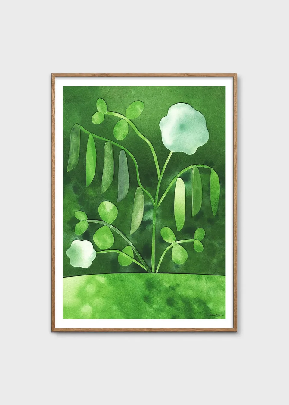 The Poster Club Art Prints Peas in Bloom Kunstdruck 30x40 grün