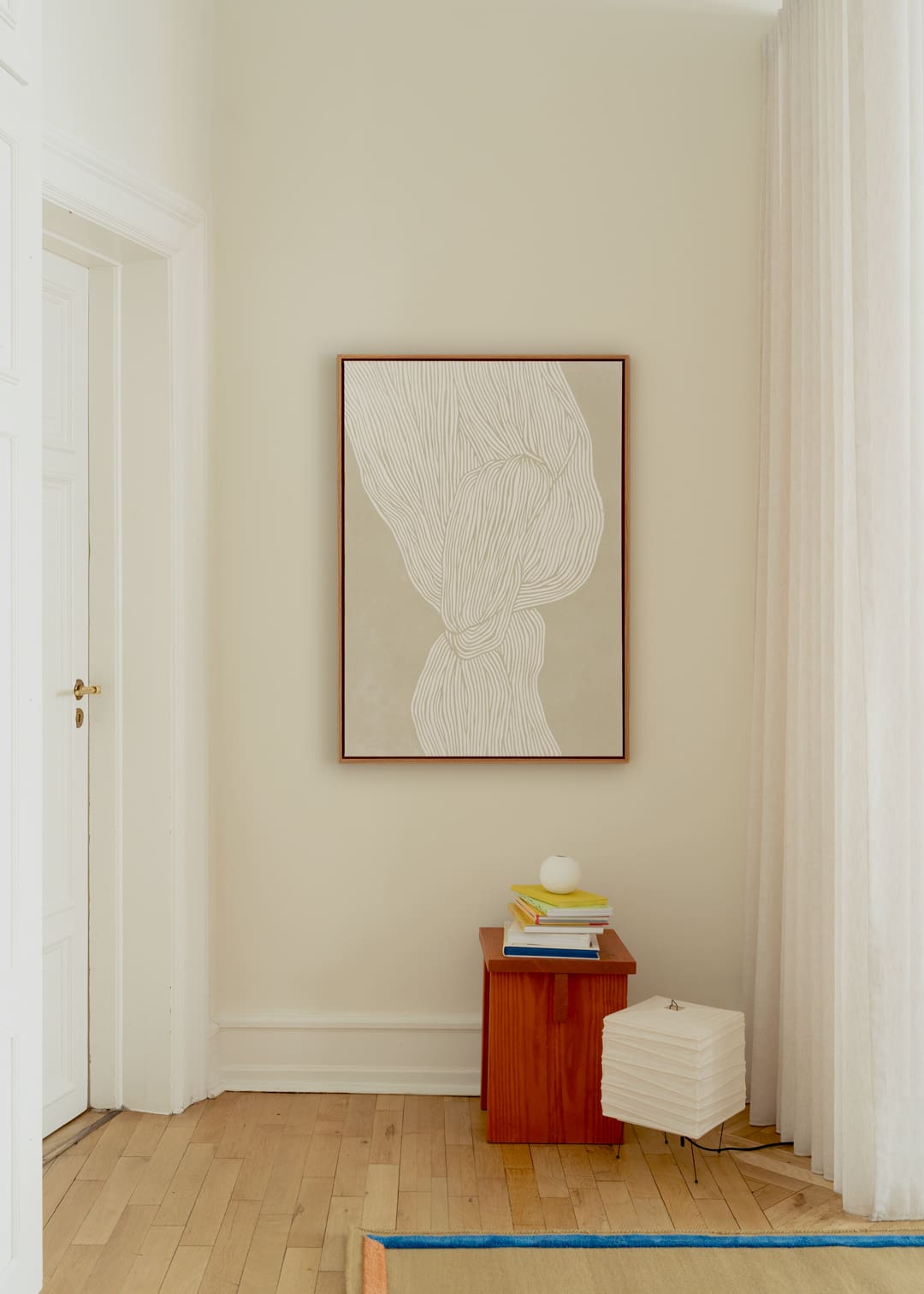 The Poster Club The Line No. 07 Leinwandbild 50x70 Beige