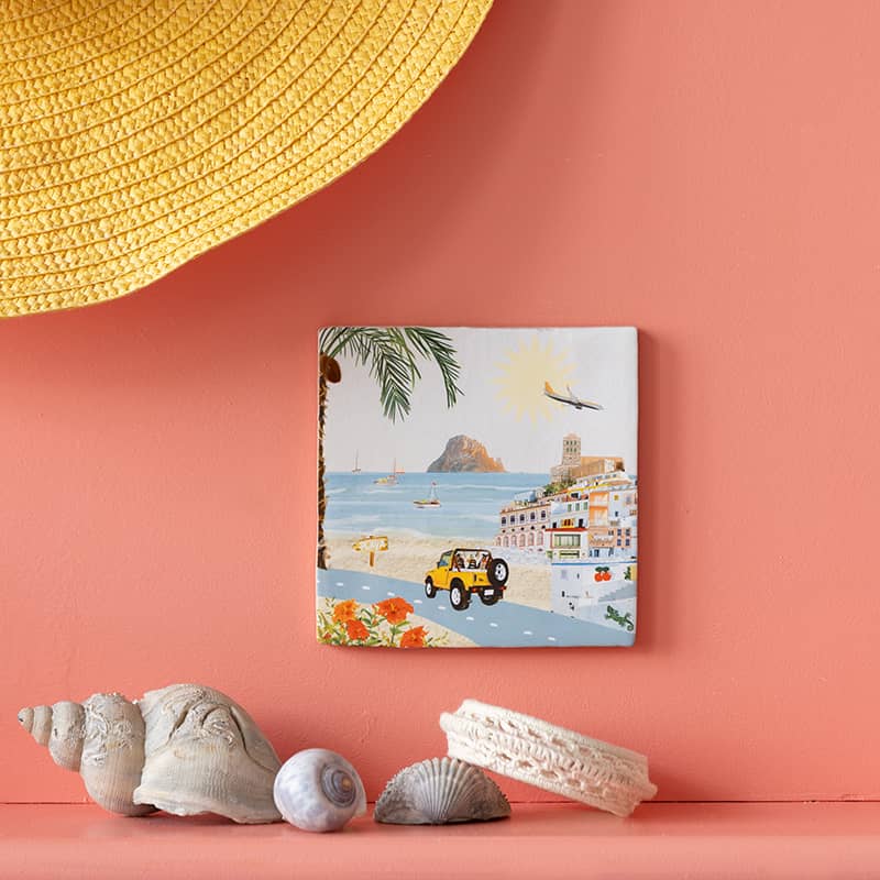 Storytiles Delft Blue Idyllisch Ibiza Fliese 10x10 cm Meer