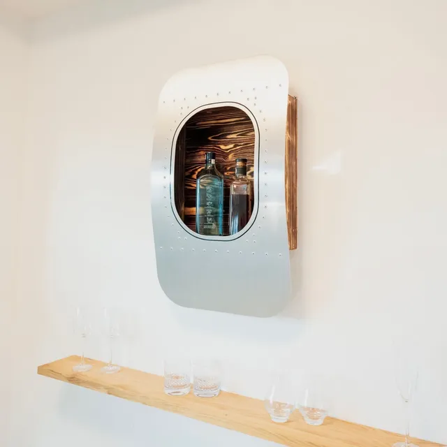 aircraftwindows Wall Bars Single Wandbar Flugzeugfenster Holz