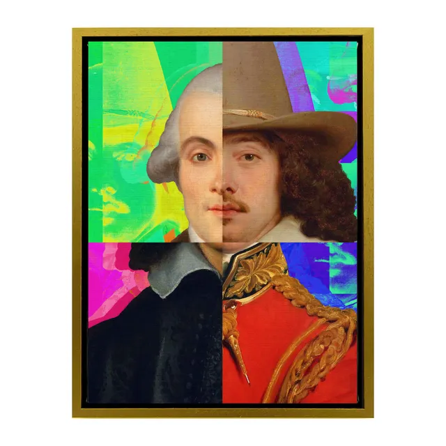 Mineheart Gentleman Puzzled Portrait Poster Rot Gold 40x50cm