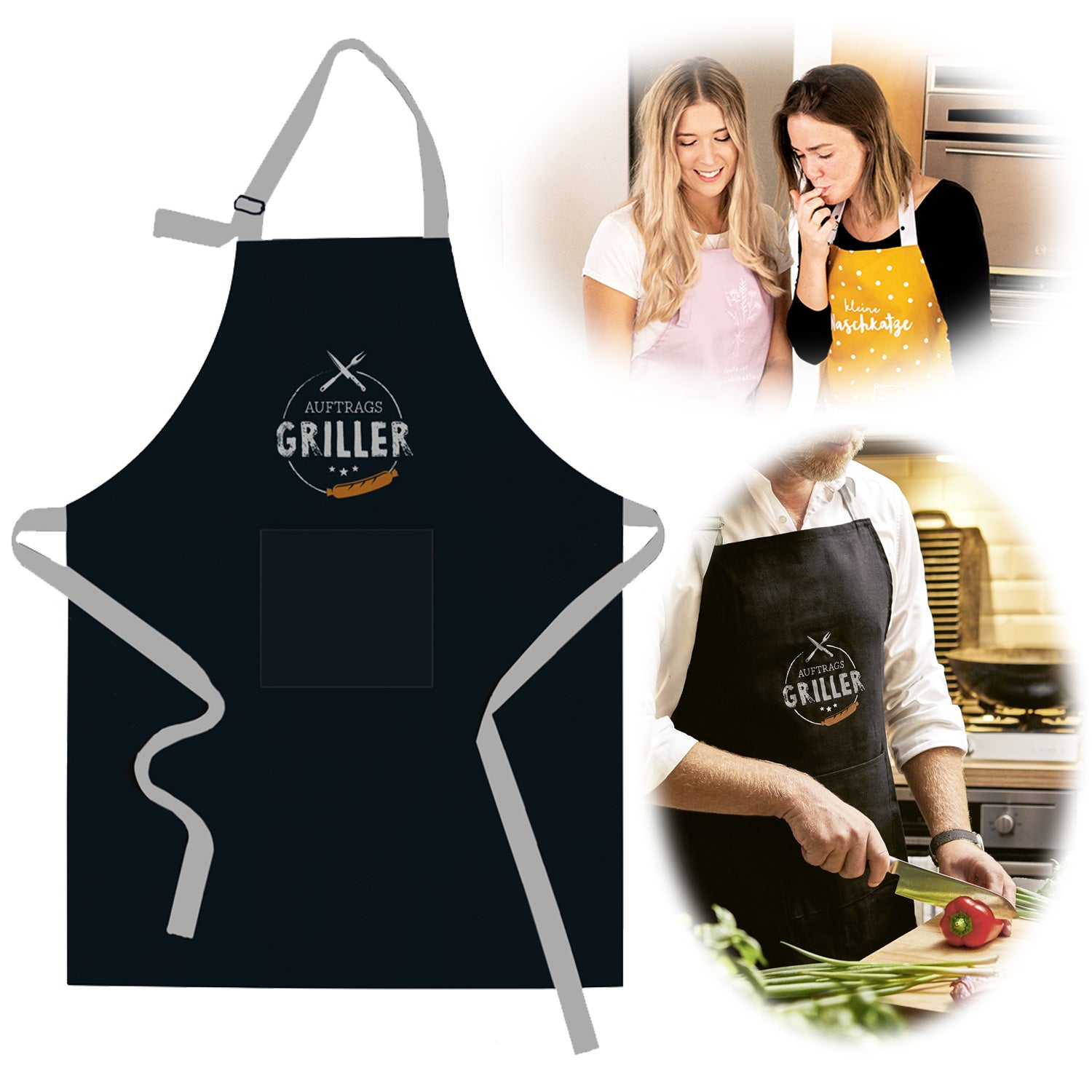 LS-LebenStil Grillschürze Auftrags-Griller 85x65cm
