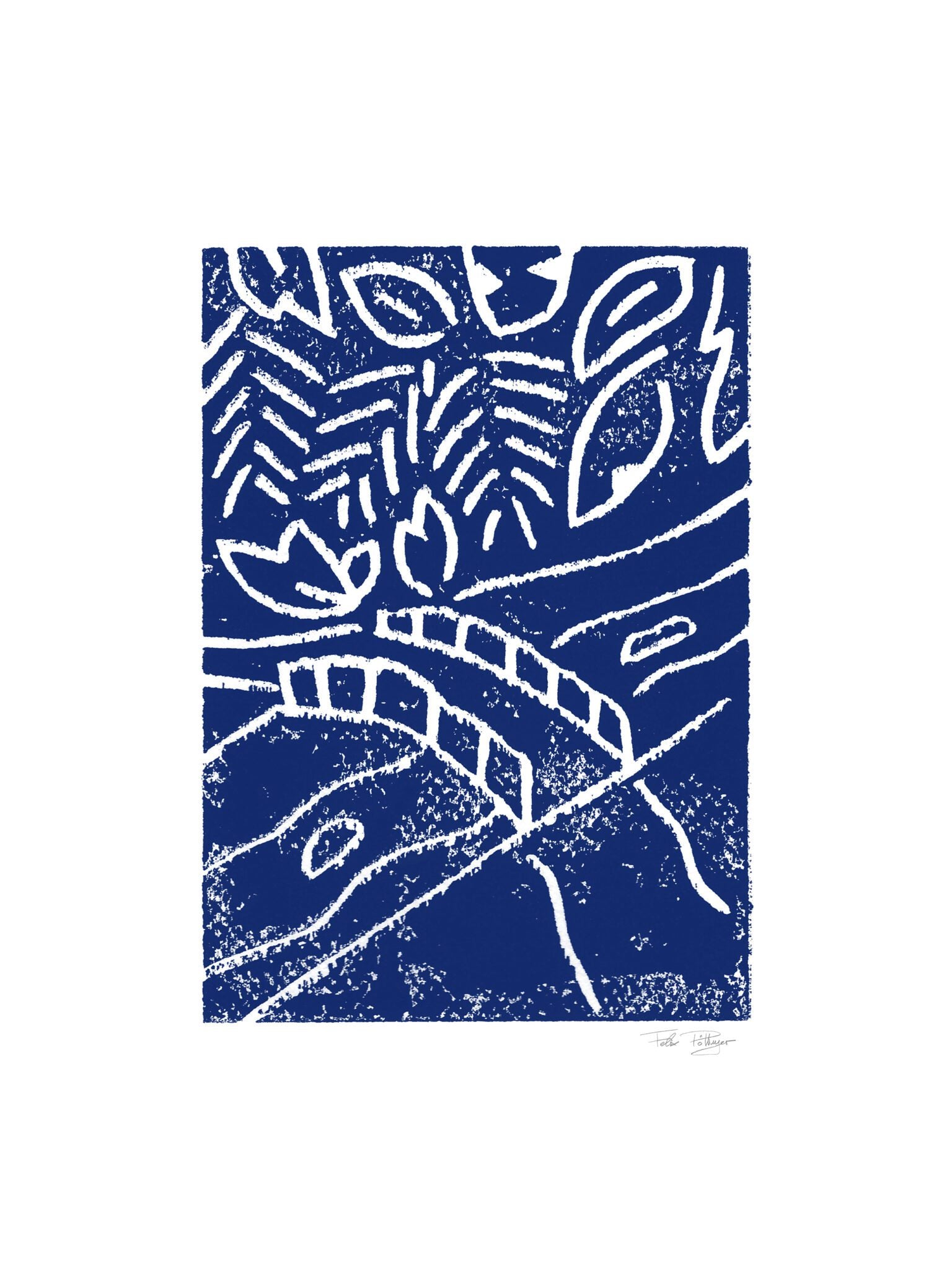 The Poster Club Art Prints 3 PM Poster A4 blau