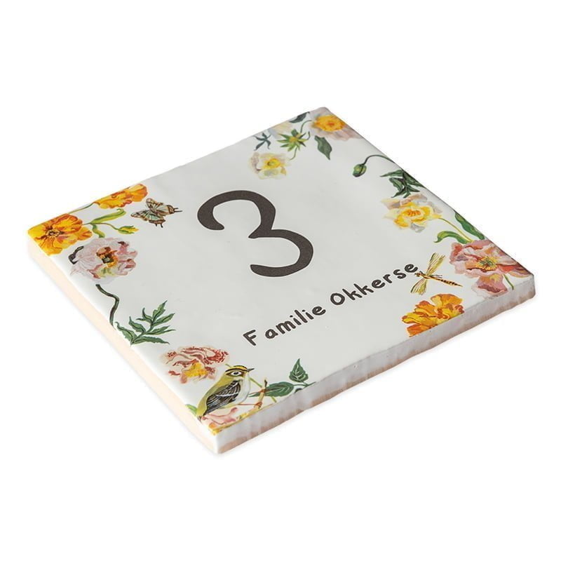 Storytiles Delft Blue Goudhaantje Fliese Hausnummer 10x10 cm