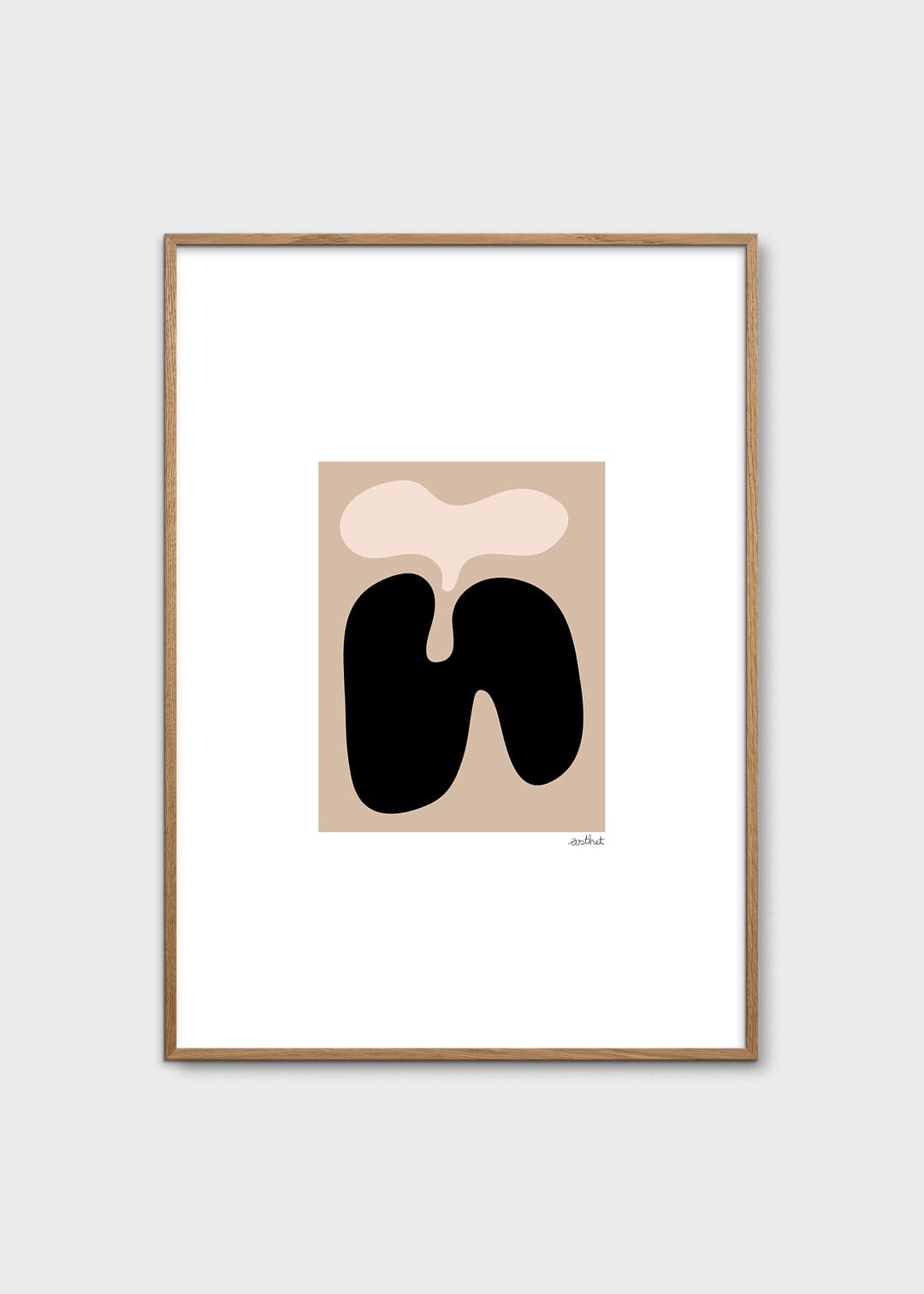 The Poster Club Thoughts Poster 30x40 cm beige-schwarz