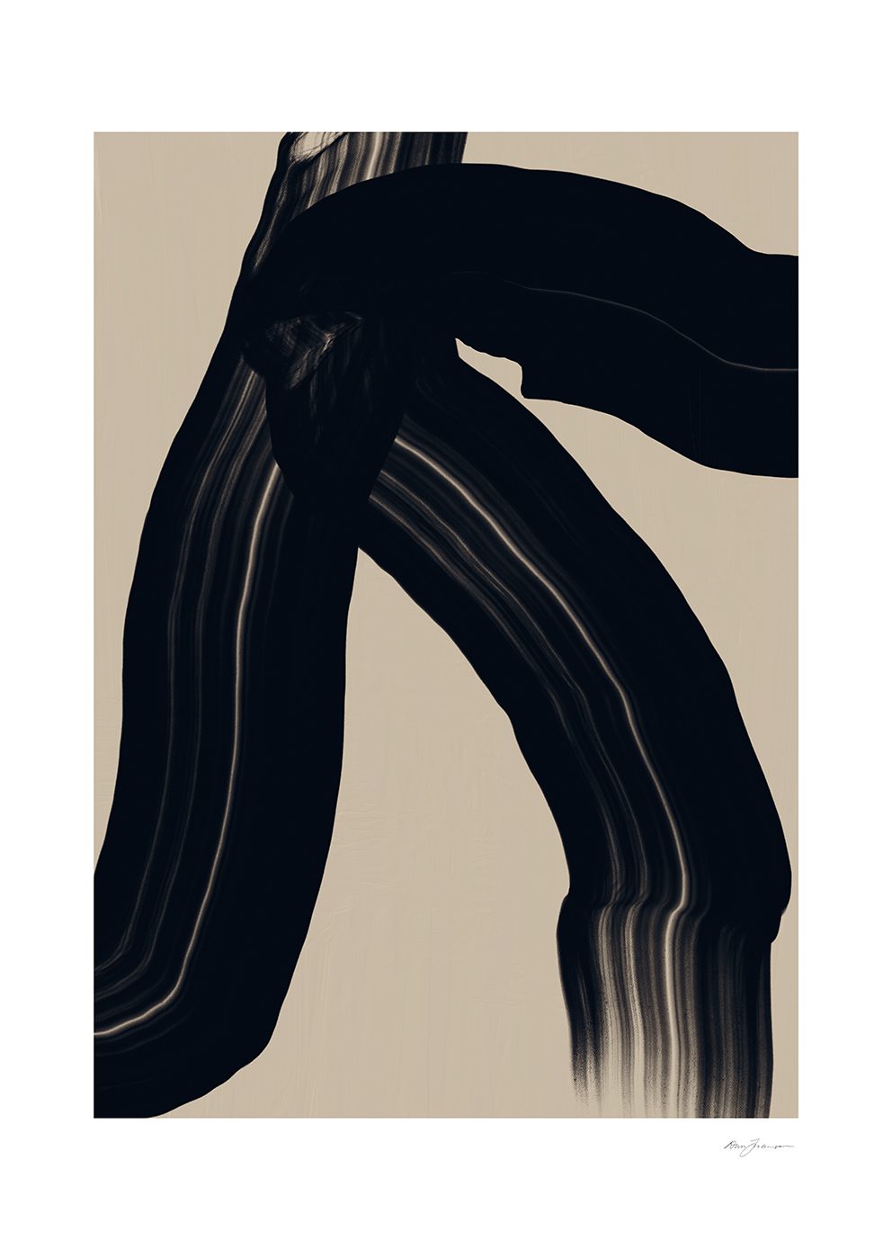 The Poster Club The Walk Poster A4 beige schwarz Johansson