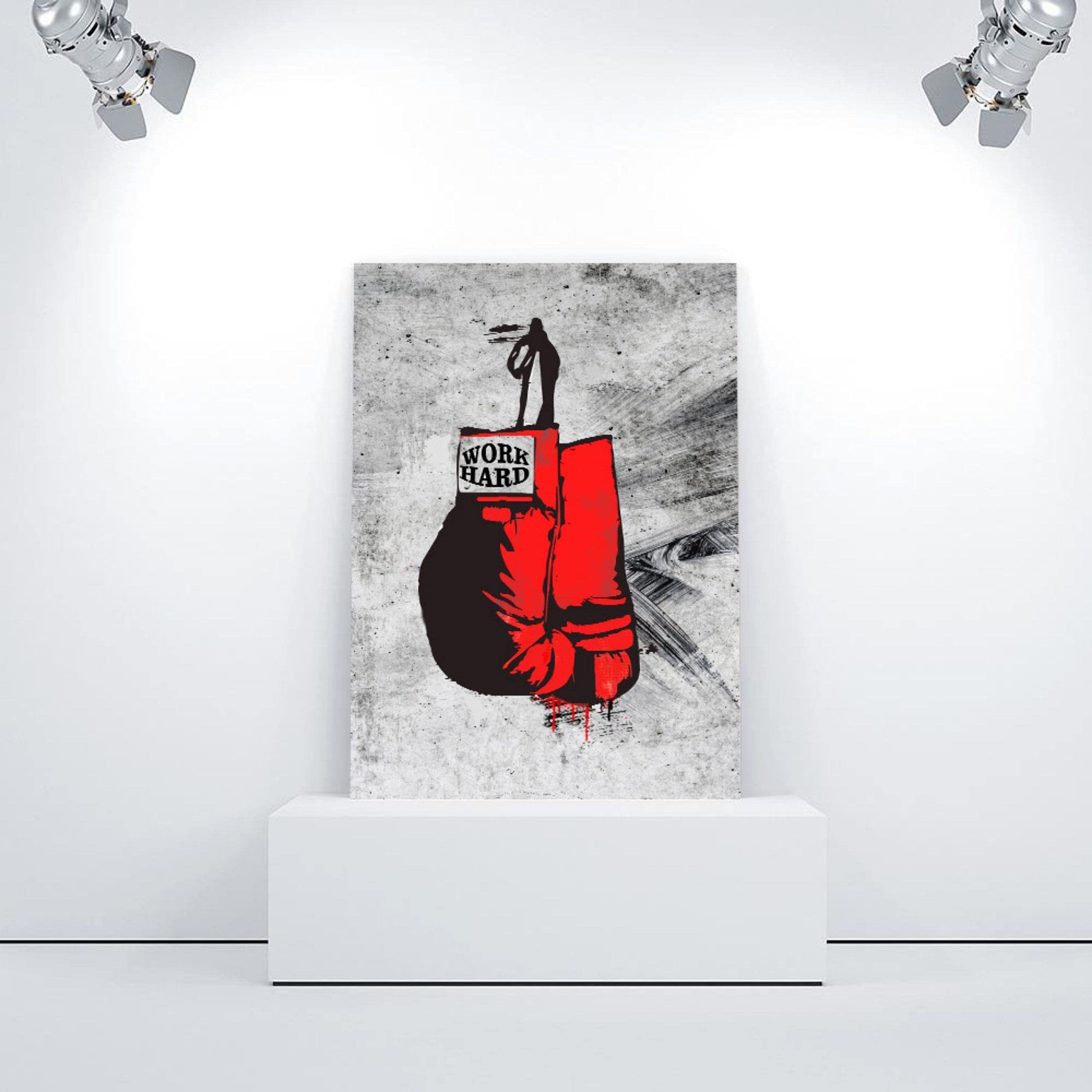 Hustling Sharks Wandbilder Red Gloves Wandbild 30x45 Boxen