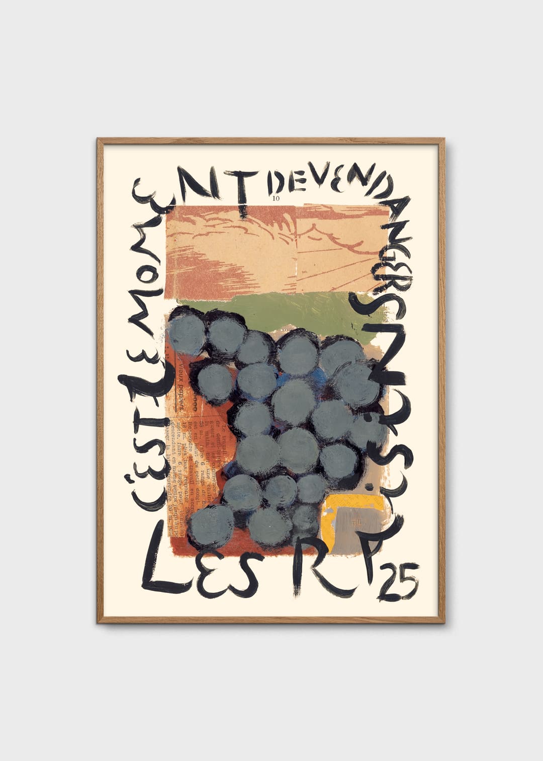 The Poster Club C'est le Moment Kunstdruck A4 Beige Petrol