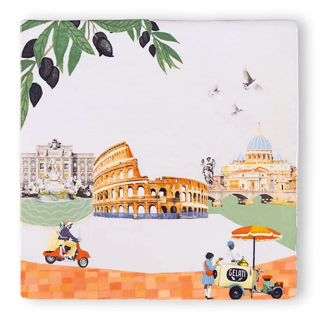 StoryTiles Delft Blue Bellissima Roma Fliese 10x10 Rom-Motiv