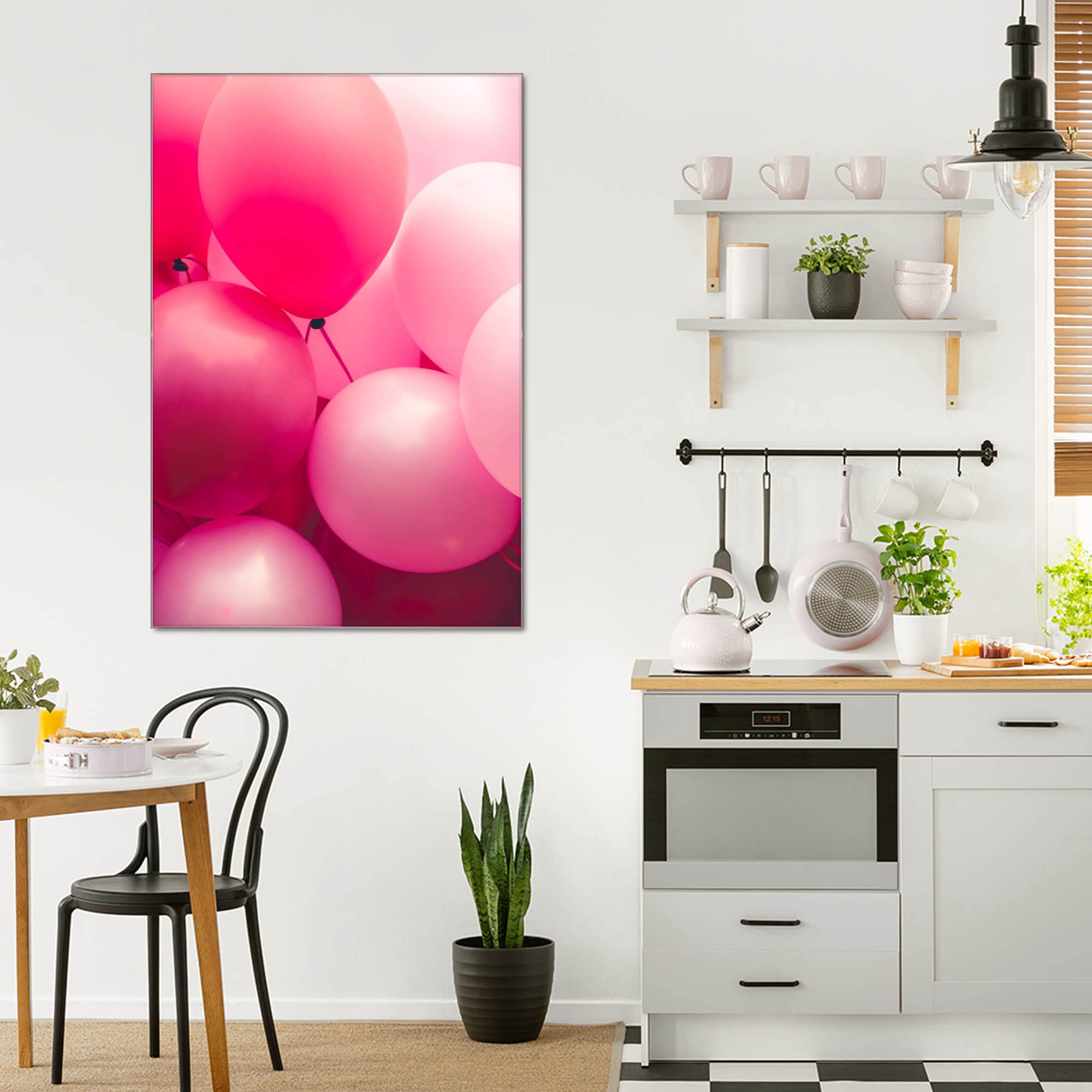 Banjado Magnettafel Rosa Ballons 2 Glasboard 40x60 Muster