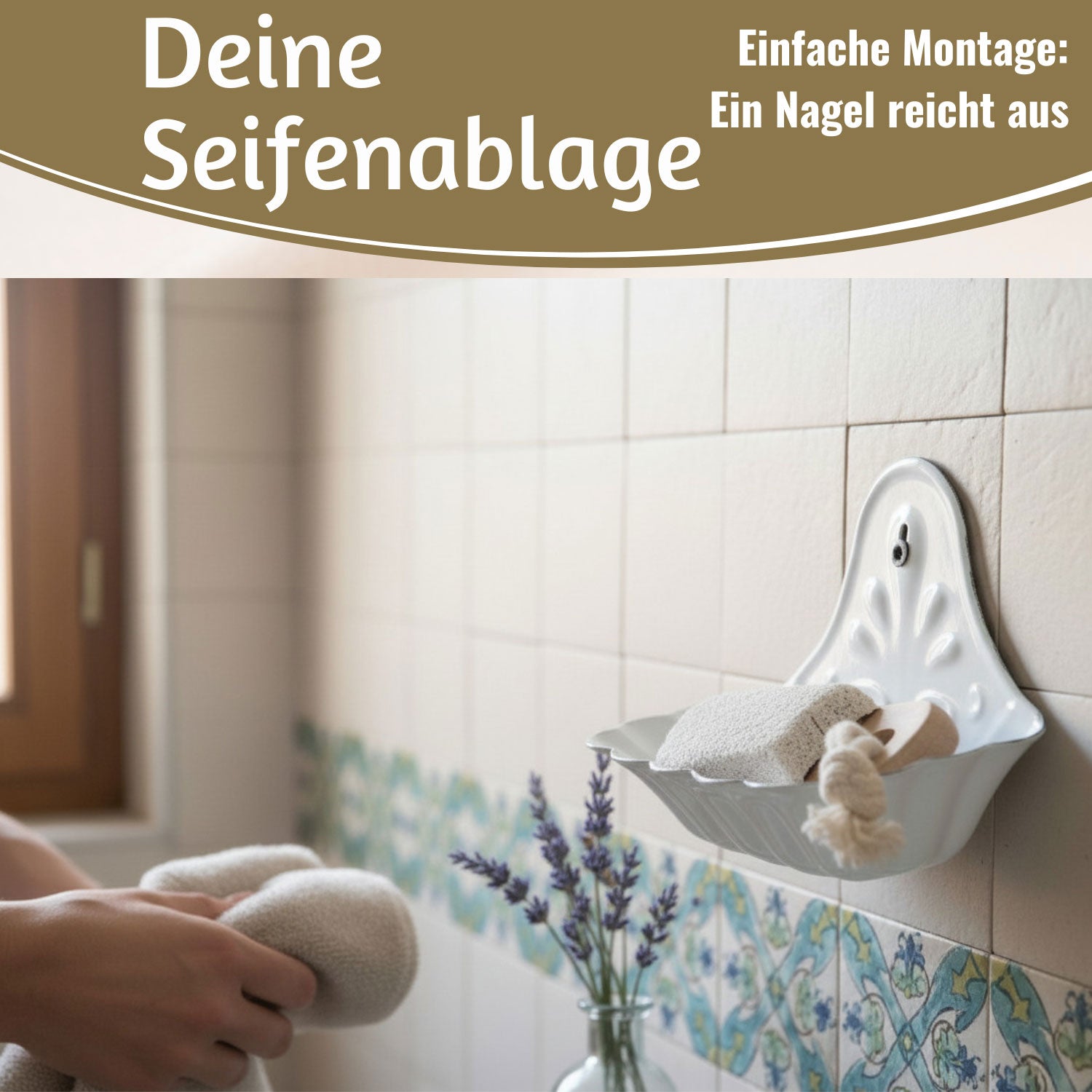 LS-LebenStil Möbel Seifenschale Emaille Weiß 16cm