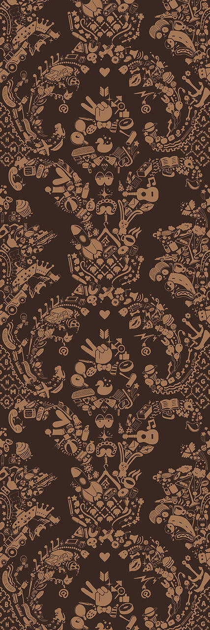 Mineheart Wallpaper New World Damask Tapete Braun Beige