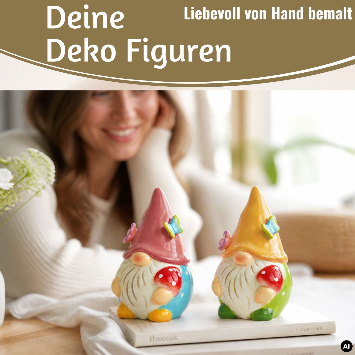 LS-LebenStil Wichtel Deko-Figuren 2er Set 11 cm Garten