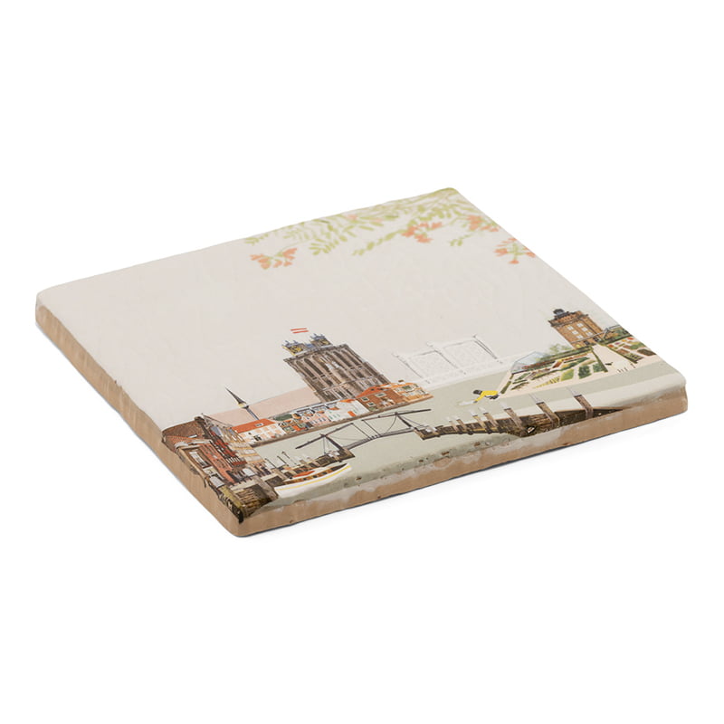 Storytiles Delft Blue Dit is Dordt Fliese S 10x10 cm Dordrecht