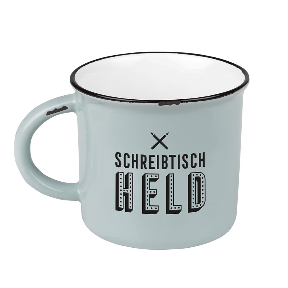 LS-LebenStil Küche & Haushalt Schreitischheld Kaffeebecher 400ml Emaille-Look