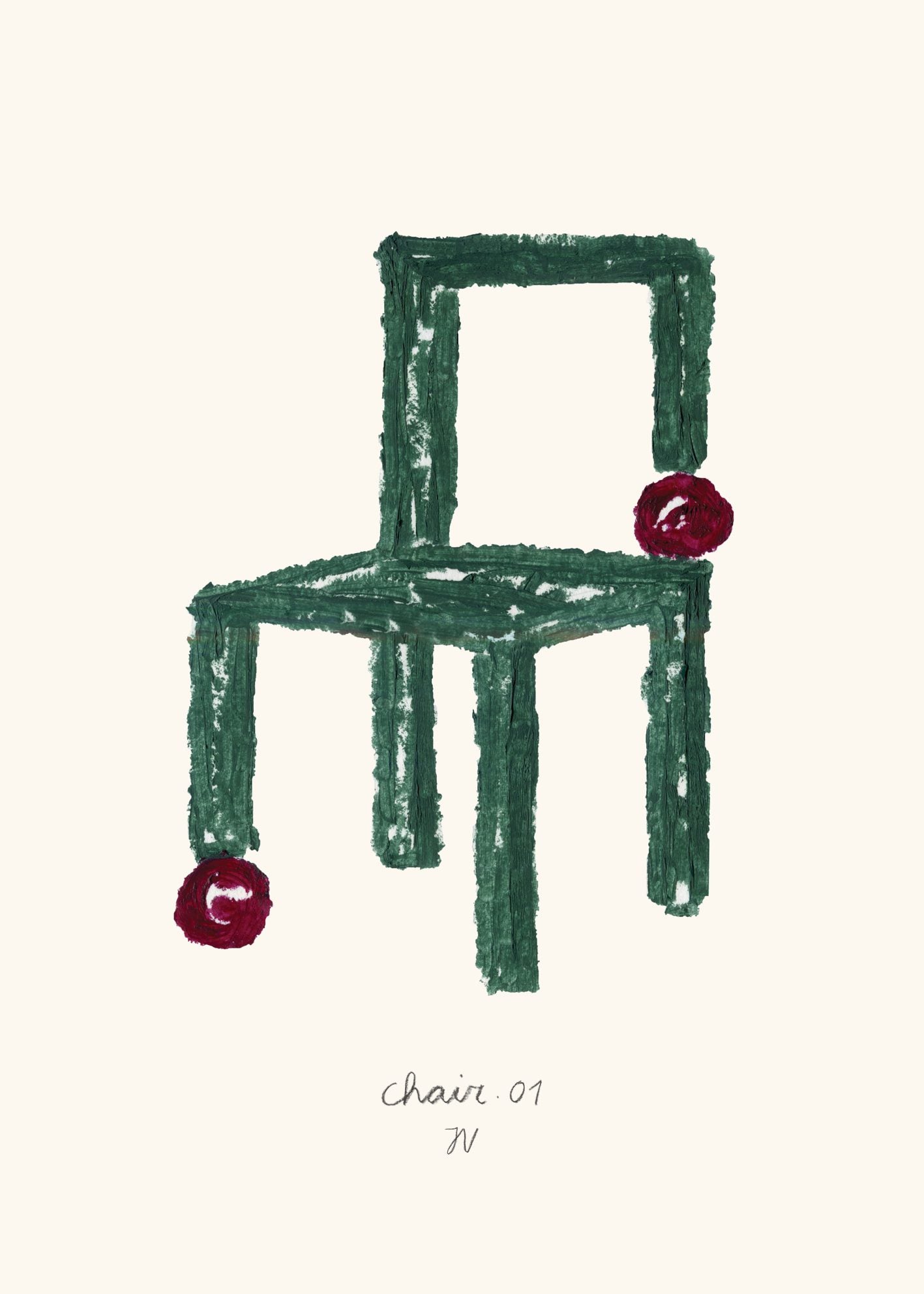 The Poster Club Chair 01 Poster A4 Figurativ