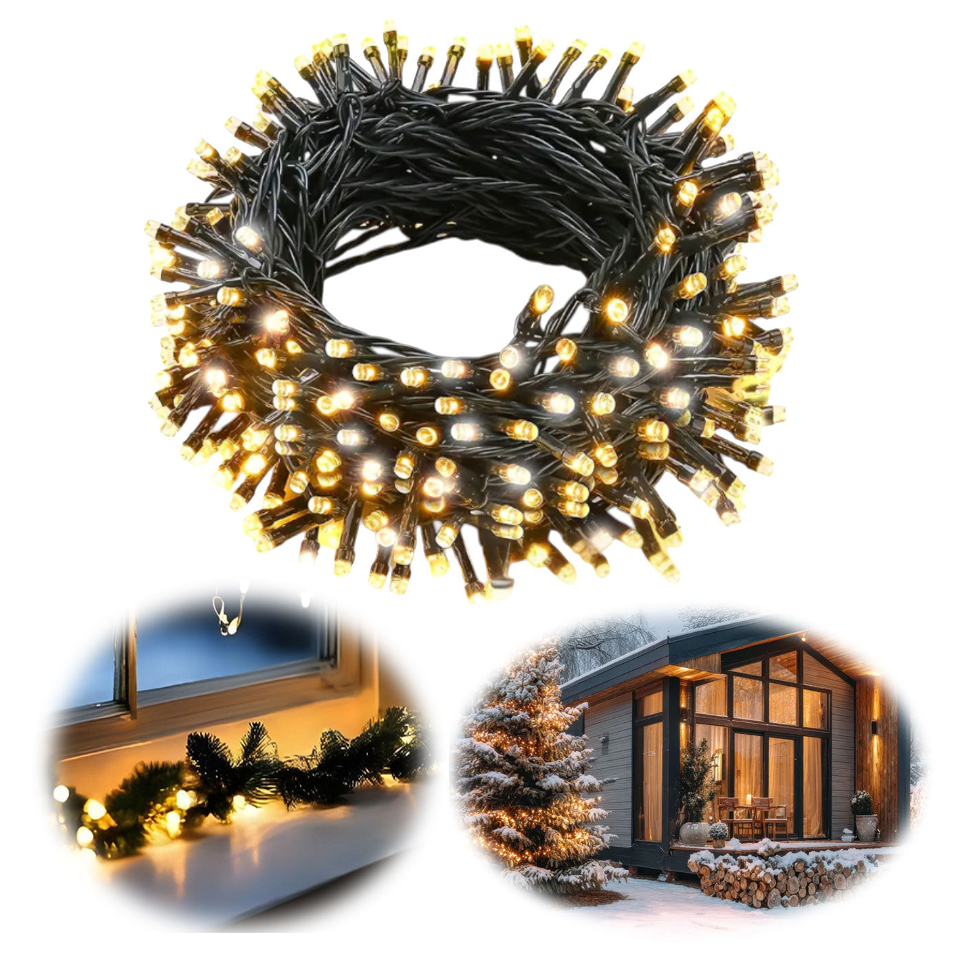 LS-LebenStil Möbel & Wohnen USB LED Lichterkette 100 Warm-Weiß