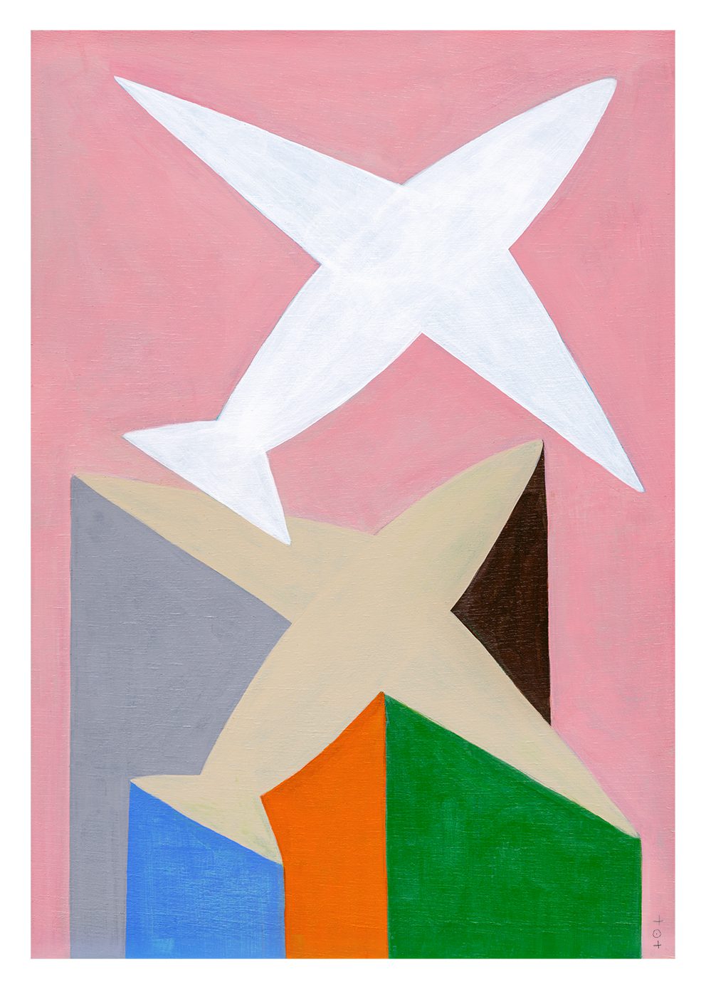 The Poster Club Art Prints Airplane Stump Poster 50x70 cm blau