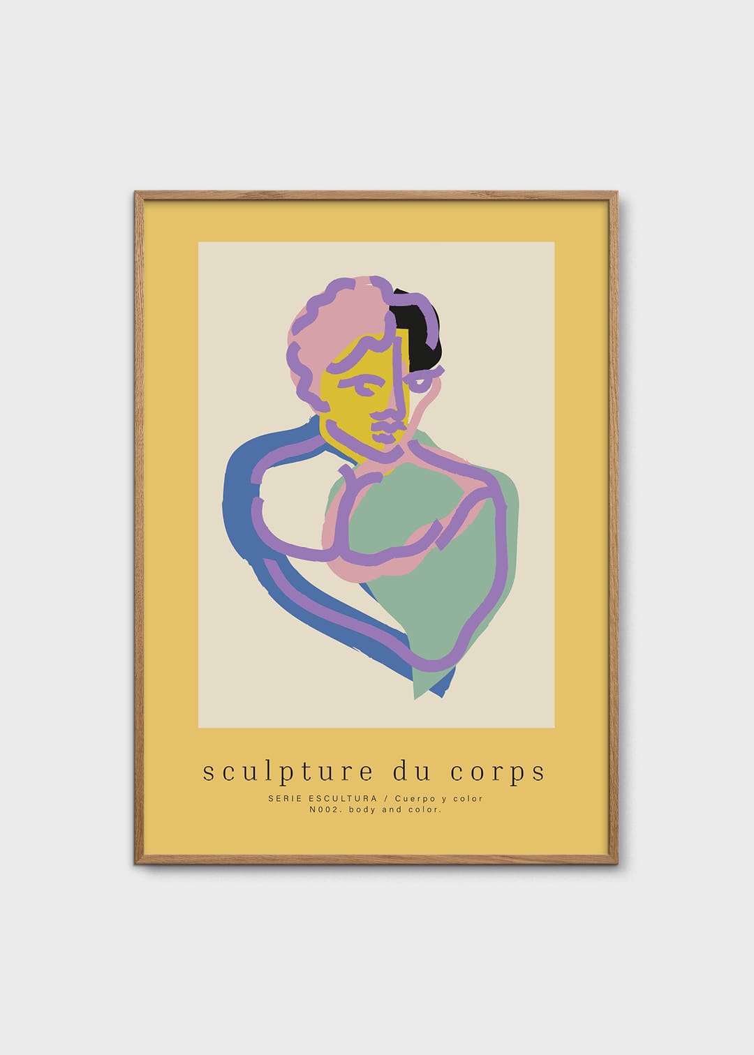 The Poster Club Corps Series Poster A4 lila gelb abstrakt