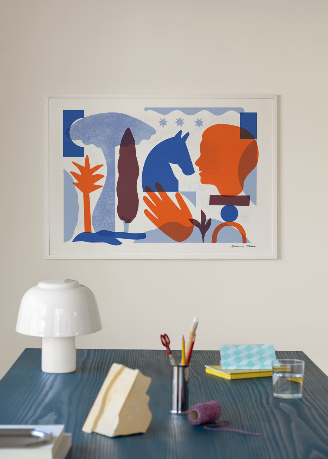 The Poster Club Cisley Poster A4 blau rot