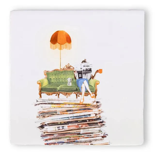 Storytiles Delft Blue Mijn tijd nemen Fliese S 10x10 cm Delfter Blau