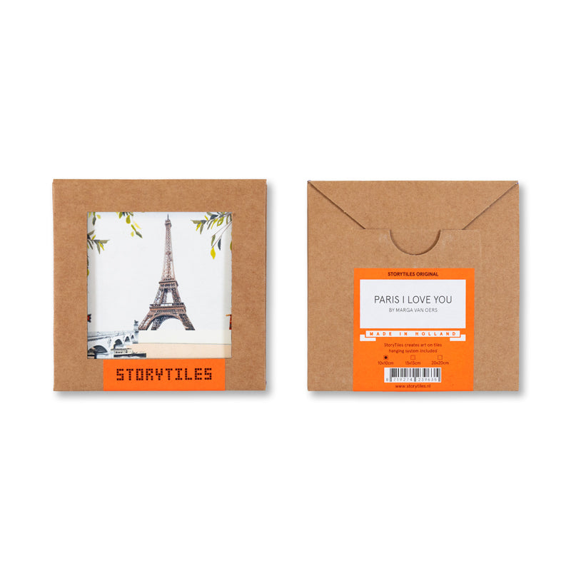 Storytiles Delft blue Paris I love you Wandfliese S 10x10 cm