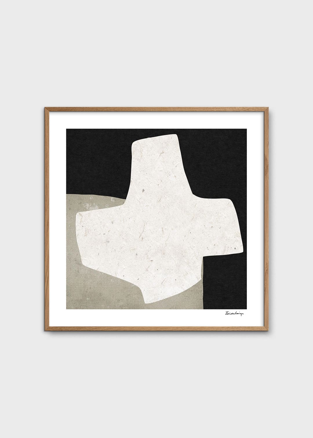 The Poster Club Art Prints Cross Poster 50x50 schwarz abstrakt