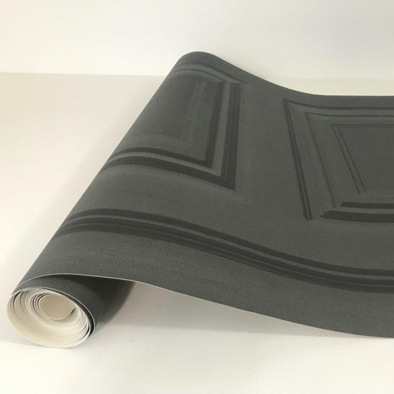 Mineheart Anthracite Panelling Tapete Rolle Paneel schwarz