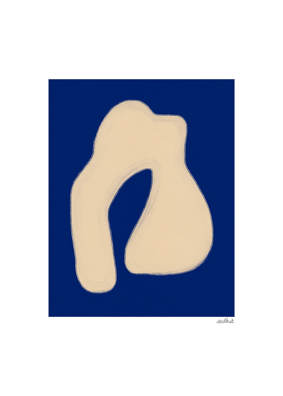 The Poster Club Shape Study 02 Poster 30x40 cm beige