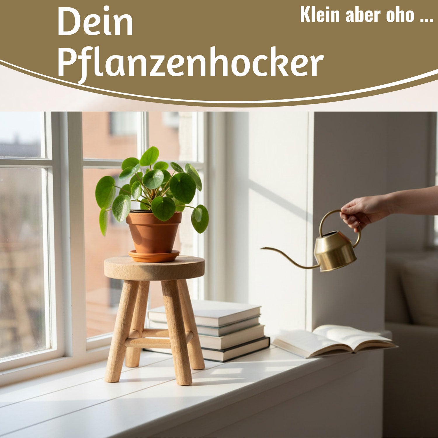 LS-LebenStil Möbel & Wohnen Pflanzenhocker Teak 18x15cm