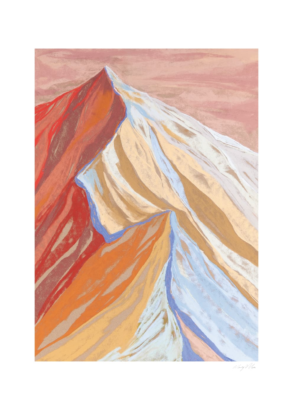 The Poster Club Art Prints Cuillin Ridge VII Poster A4 blau