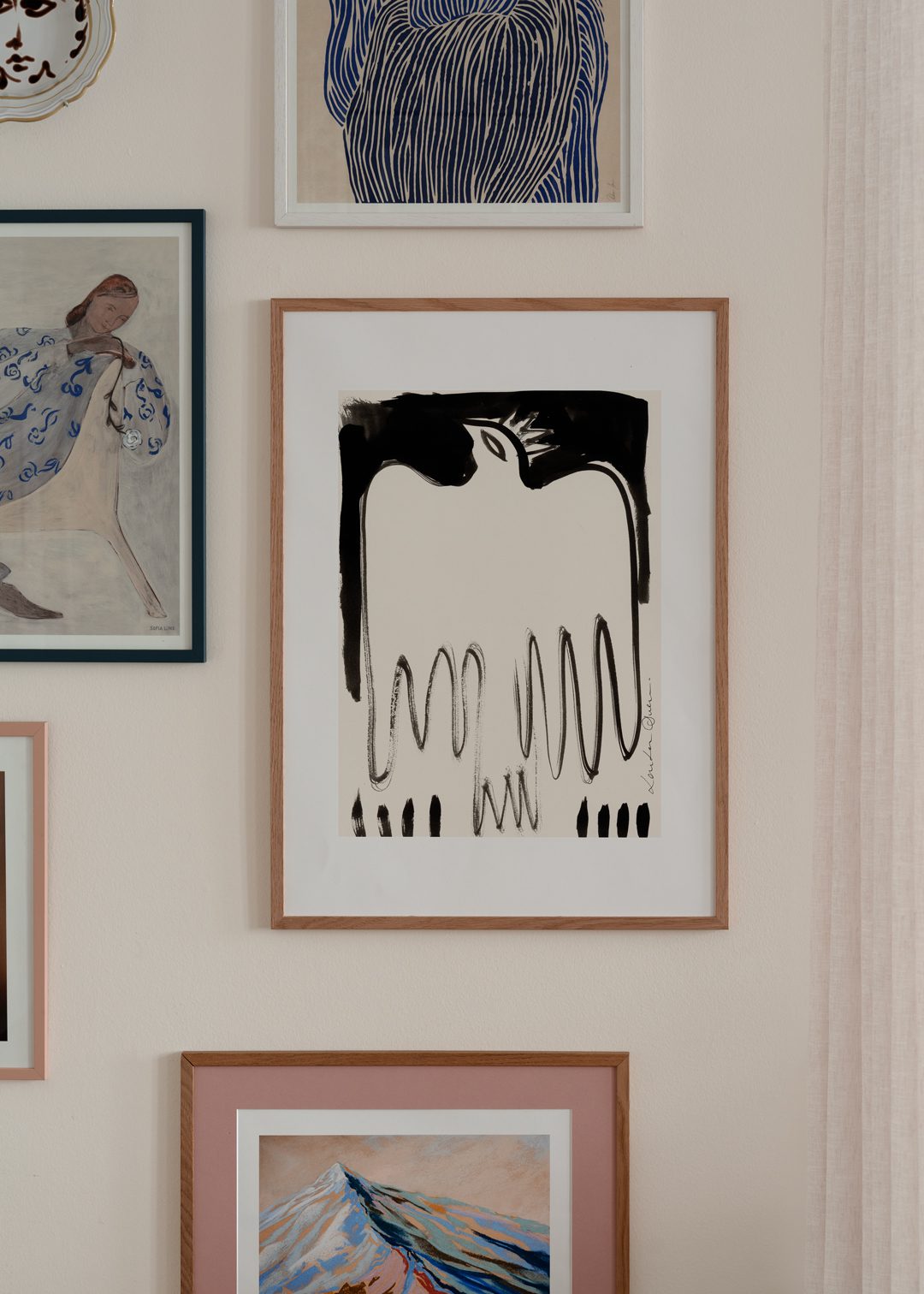 The Poster Club L'oiseau Kunstdruck 30x40 beige-schwarz