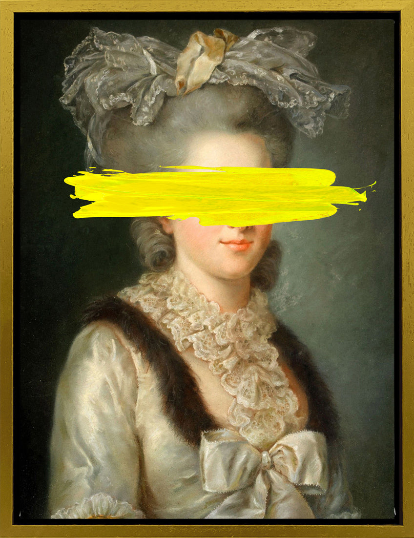 Mineheart Yellow Mark Leinwandbild Portrait 40x50 cm
