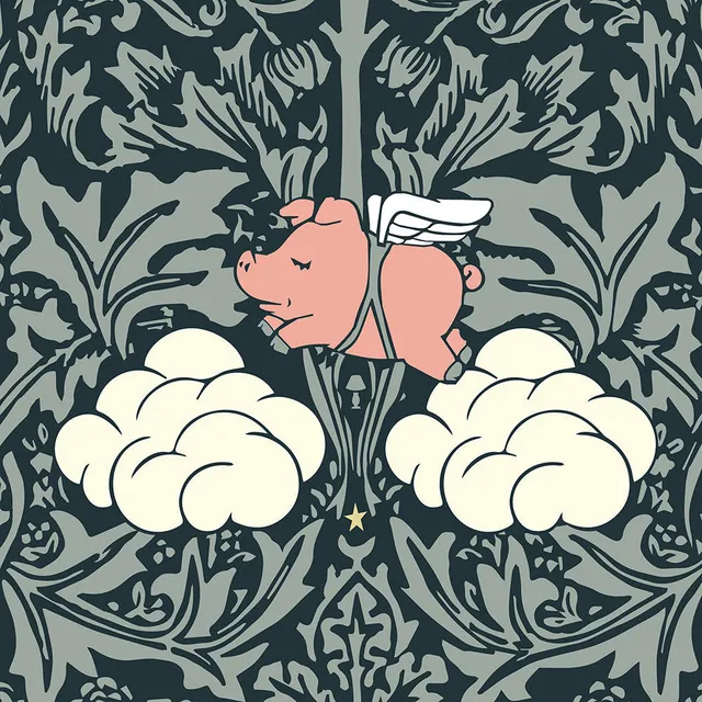 Mineheart Morris Dream Tapete Dunkelgrün Floral