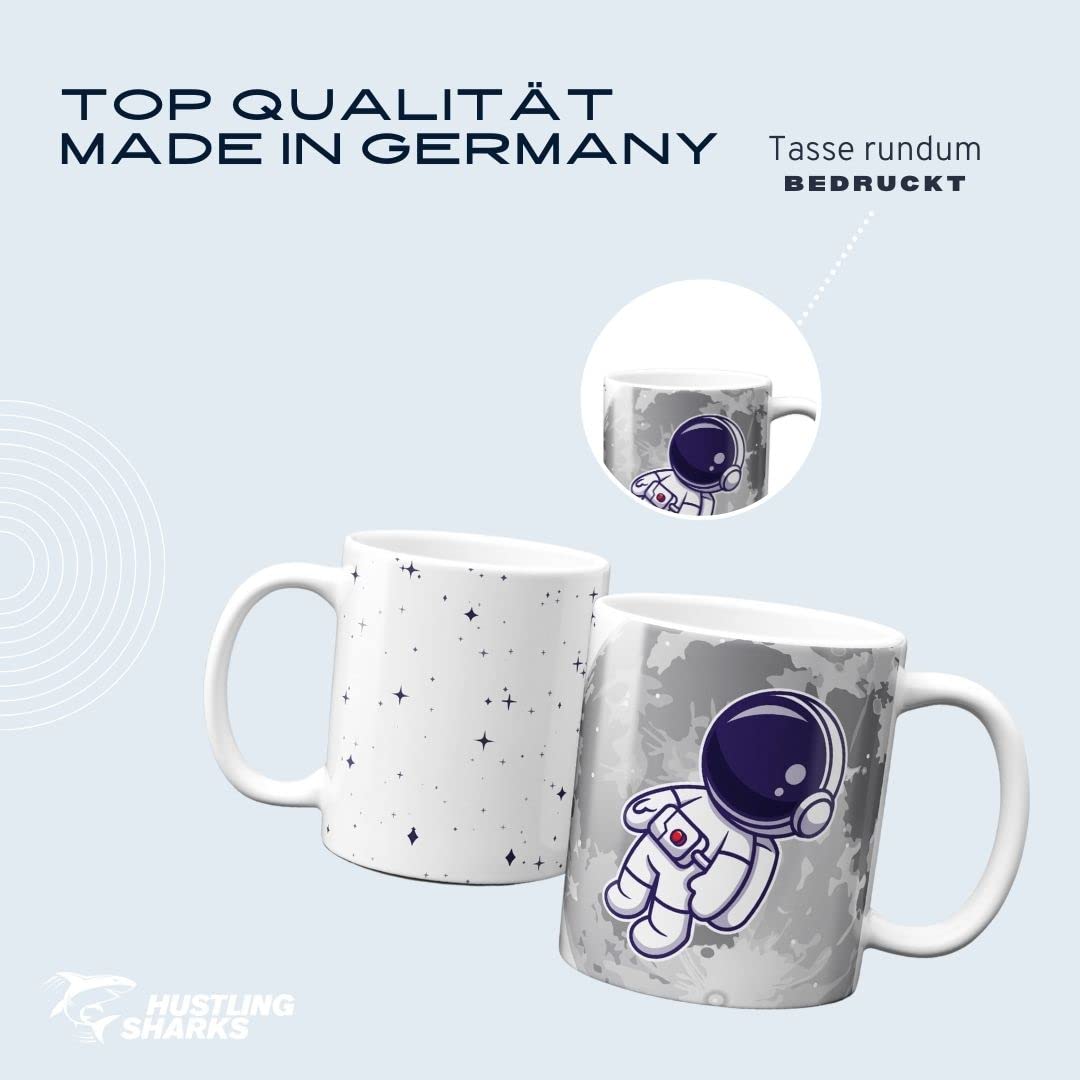 Hustling Sharks Wandbilder Astronaut Tasse 330ml weiß pastell