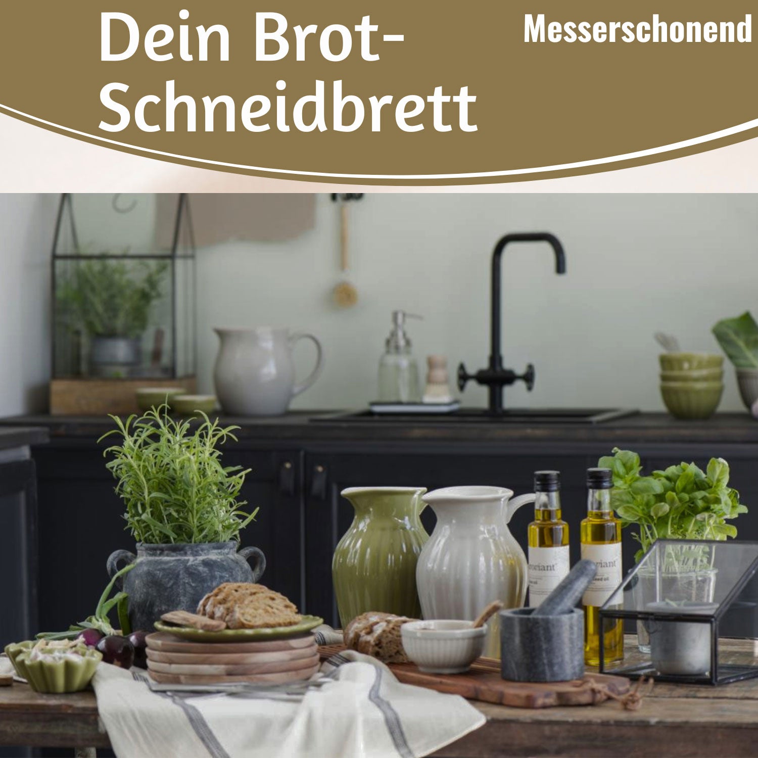 LS-LebenStil Griffbrett Akazie Eckig 35cm Servierbrett