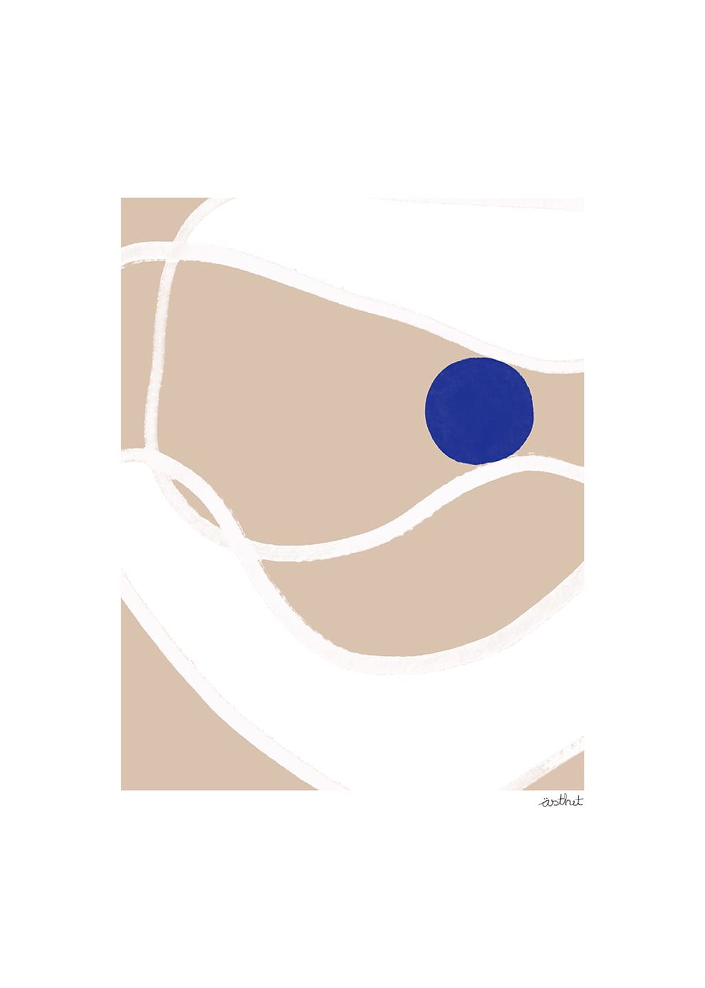 The Poster Club Art Prints Marbel Poster 30x40 beige blau