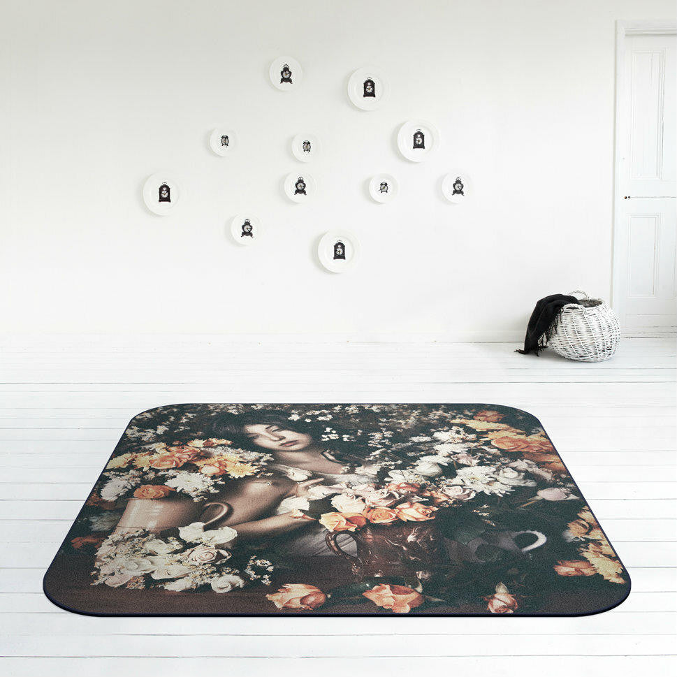 Mineheart Rugs Rose Garden Teppich 150x150 Rosen
