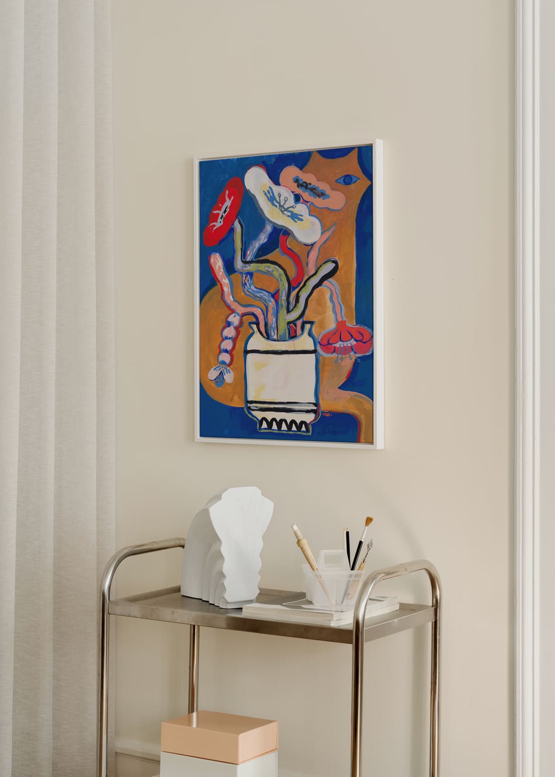 The Poster Club Cat Cat Leinwand 50x70 cm bunt