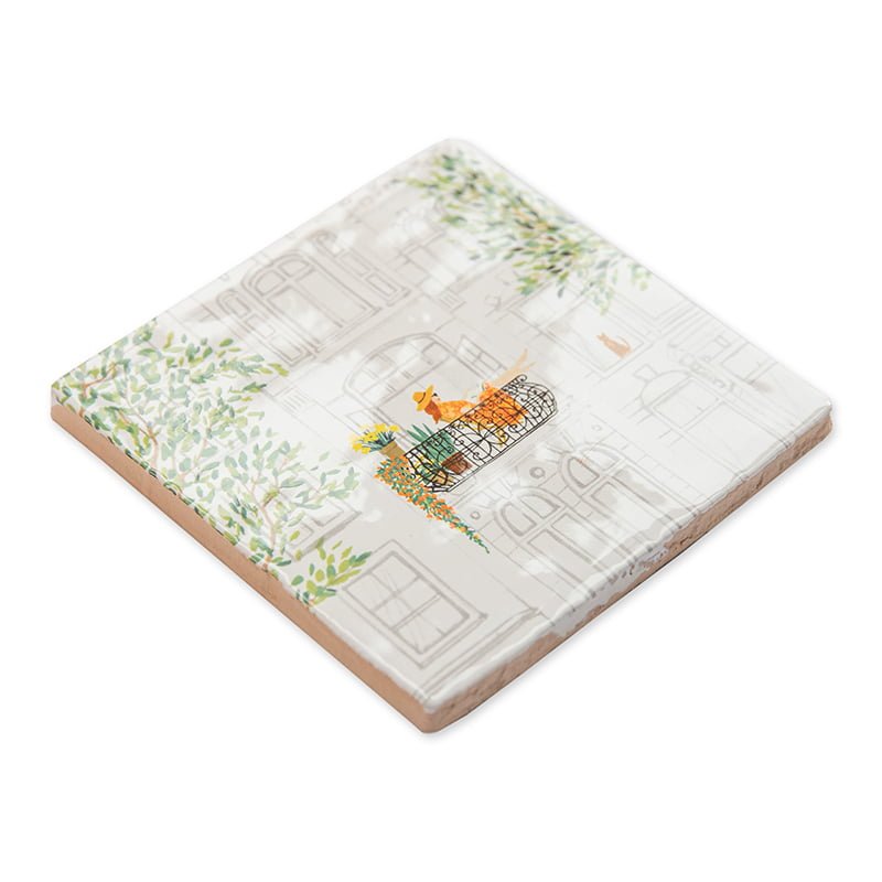 Storytiles Delft Blue Mijn favoriete plek Fliese 10x10 cm Spruch