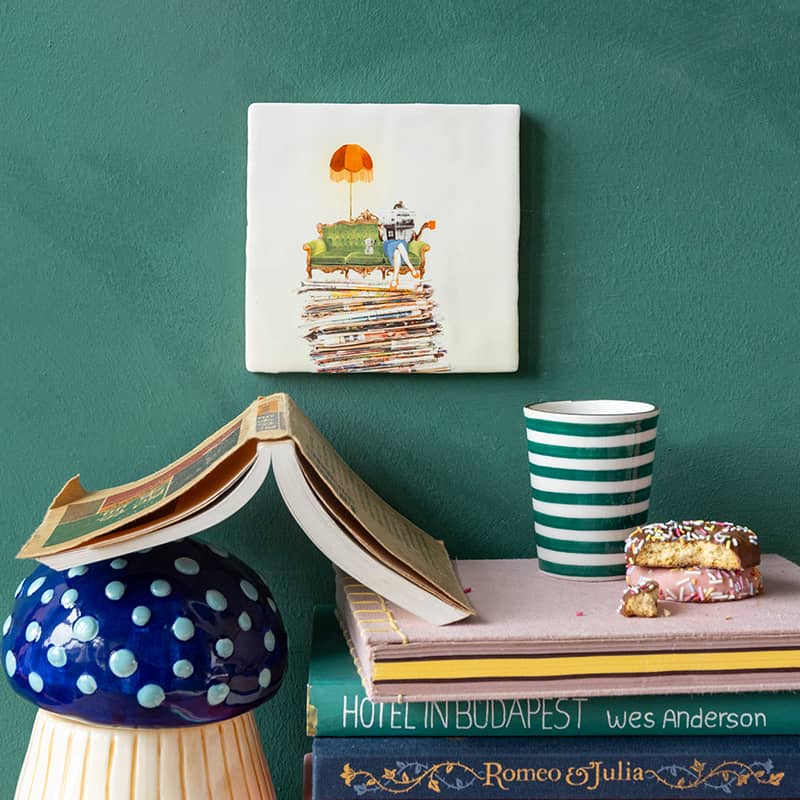 Storytiles Delft Blue Mijn tijd nemen Fliese S 10x10 cm Delfter Blau