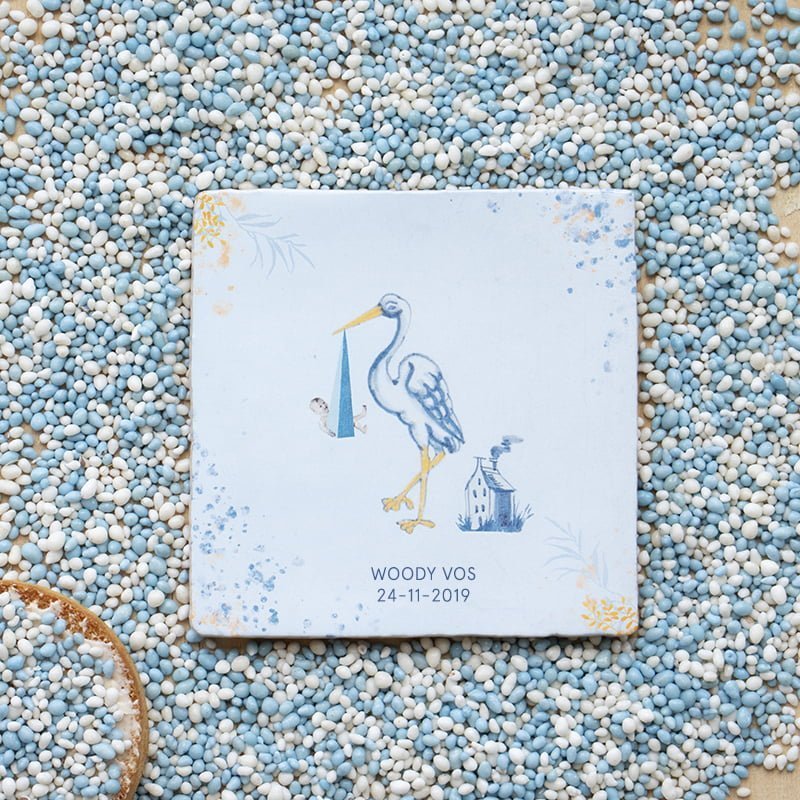 Storytiles Delft blue New boy in town Fliese 10x10 cm Baby