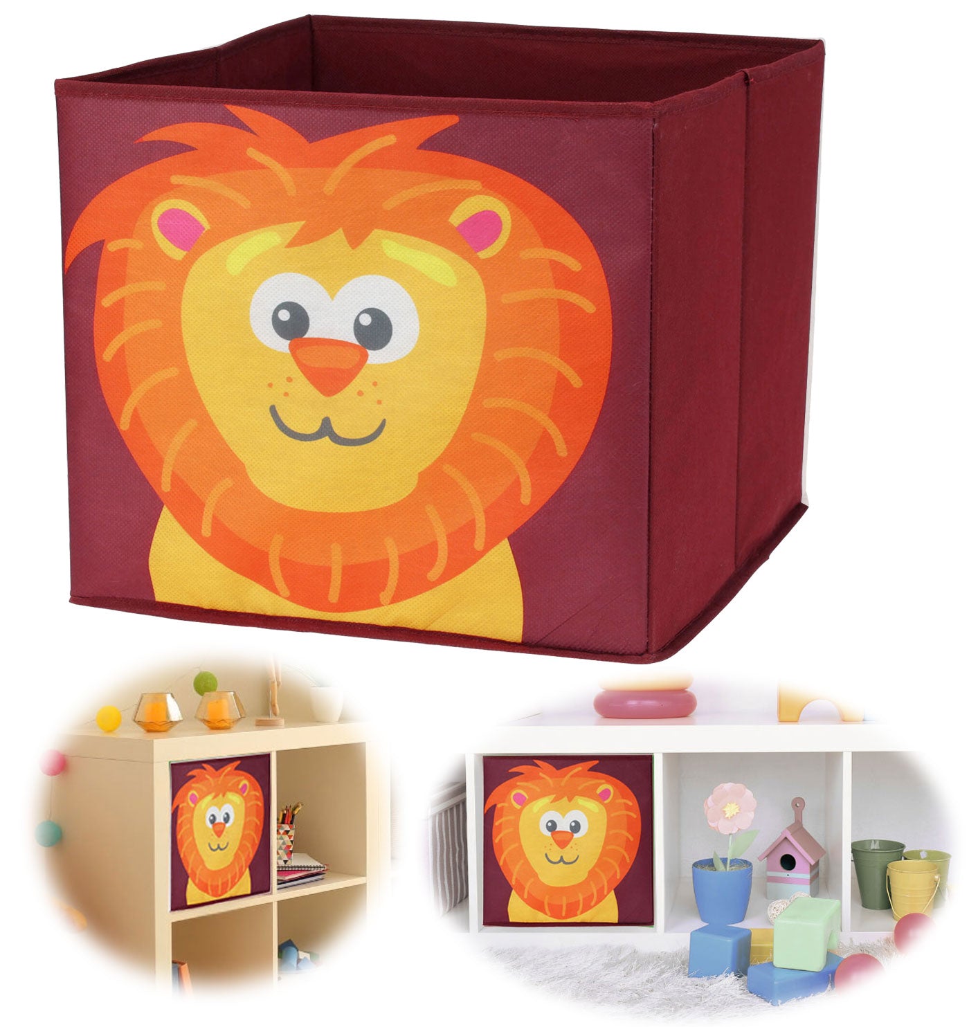 LS-LebenStil Aufbewahrungsbox Löwe Faltbox 30cm