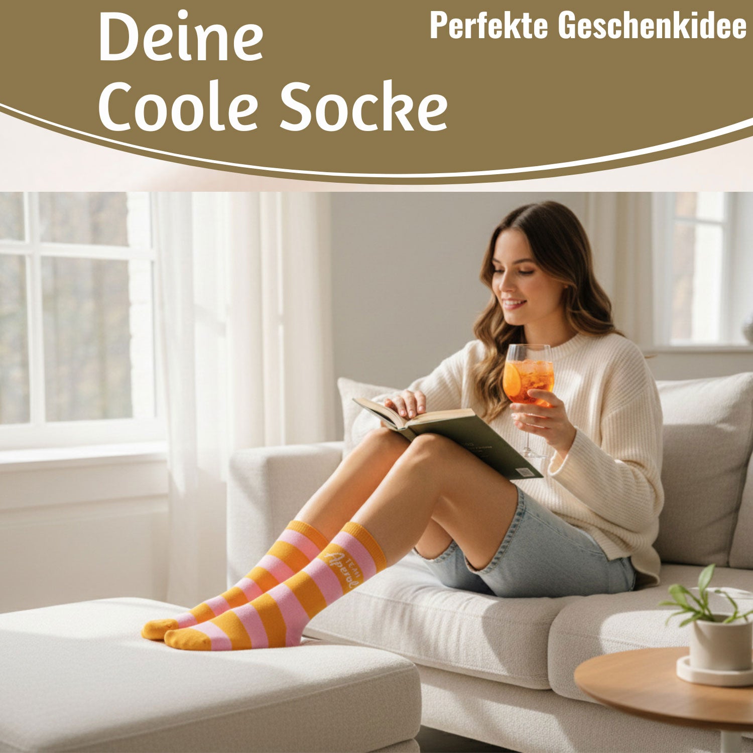 LS-LebenStil Team Aperol Socken Rosa Gr. 36-40 Damen