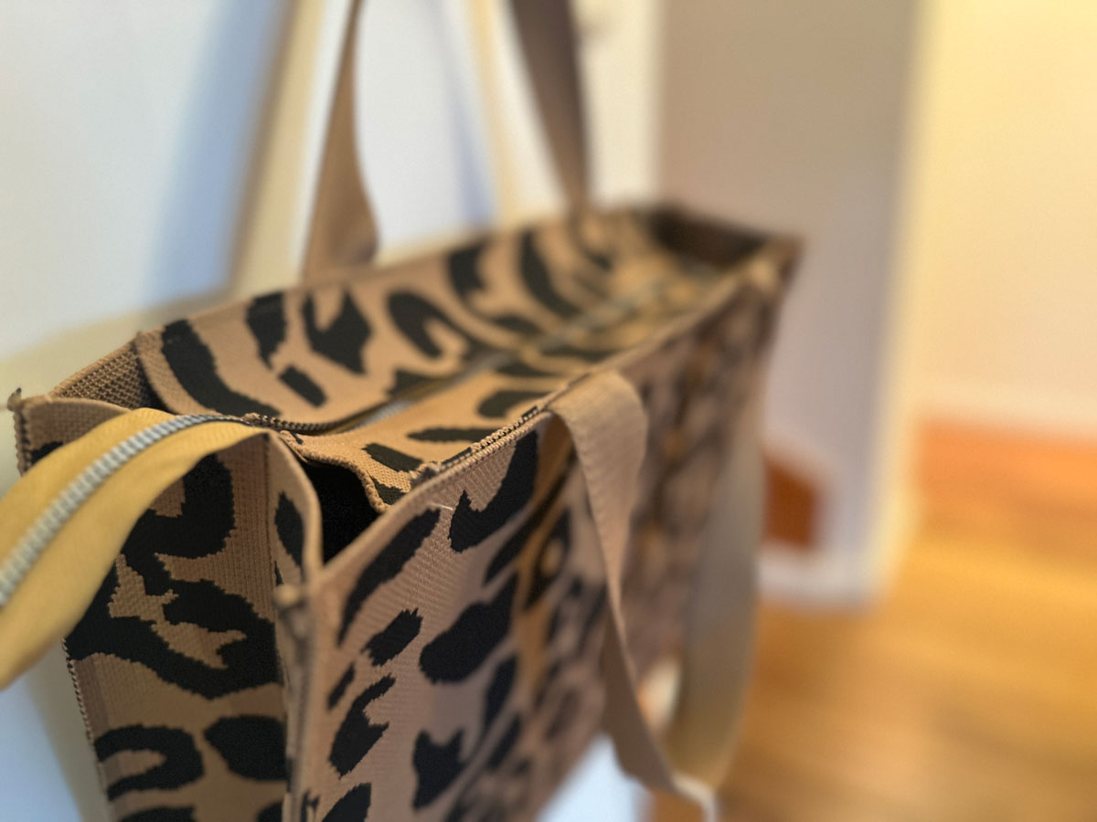 LS-LebenStil Palma Leo Shopper 35x45cm Reißverschluss