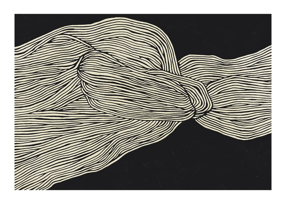 The Poster Club Art Prints The Line No 12 Poster A4 beige