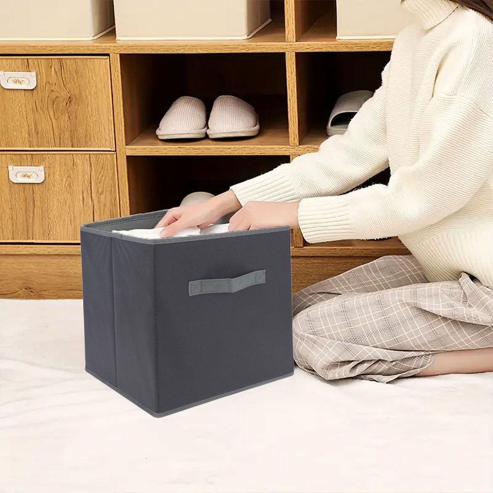 LS-LebenStil Faltbox Aufbewahrungsbox Grau 30x30x30cm Kallax