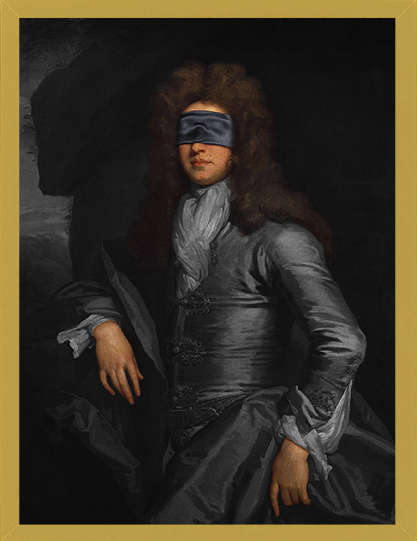 Mineheart Blindfold 3 Leinwandbild schwarz 40x50cm gerahmt