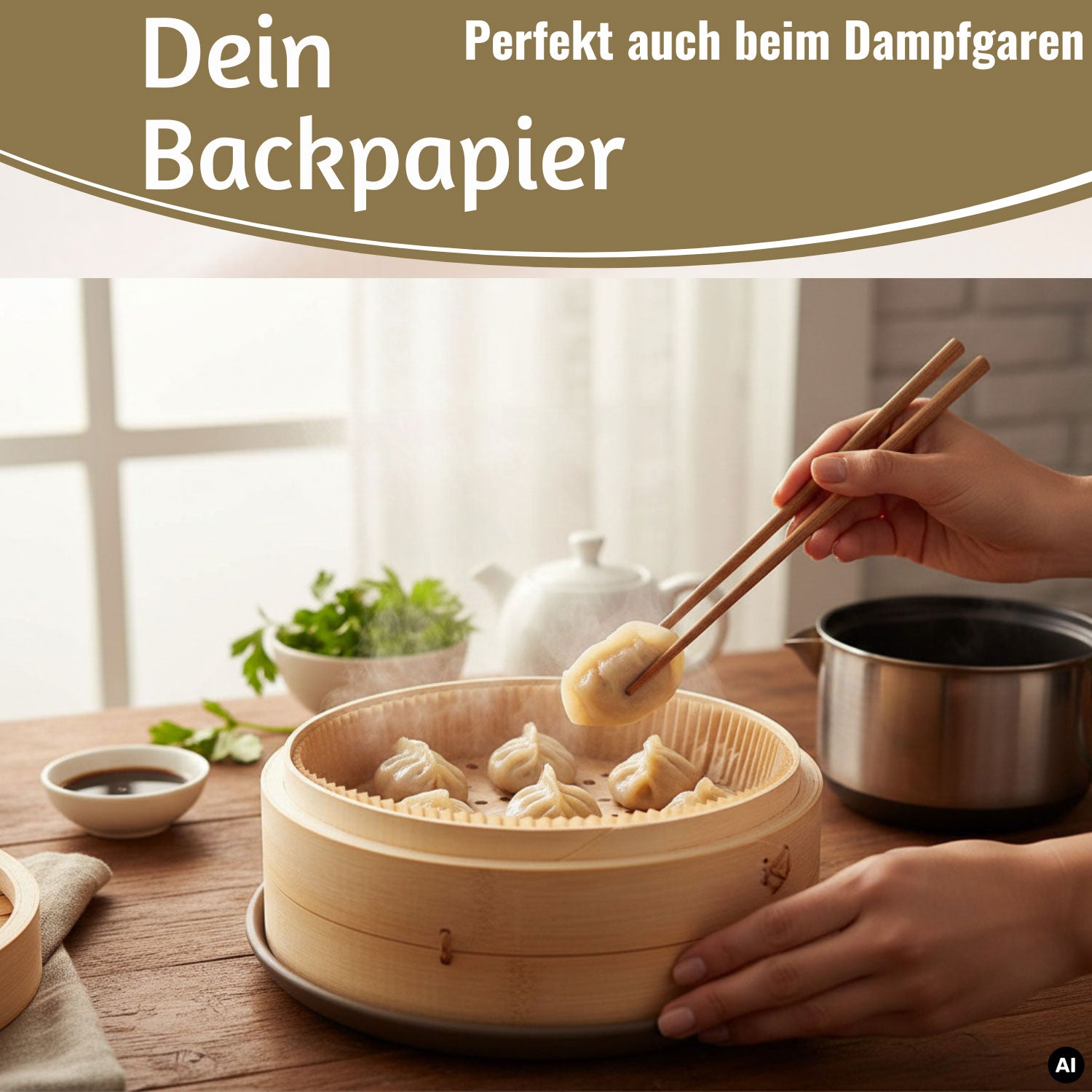 LS-LebenStil Backpapier Rund 16cm 100 Stück Airfryer FSC